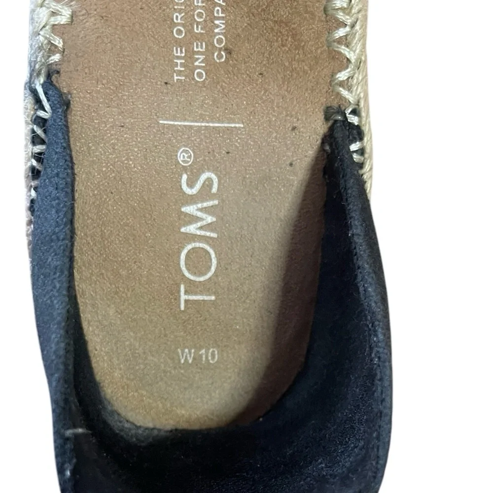 Wedge Marisol sandals‎ by Tom’s Ankle strap contrasting stitching Canvas Sz. 10